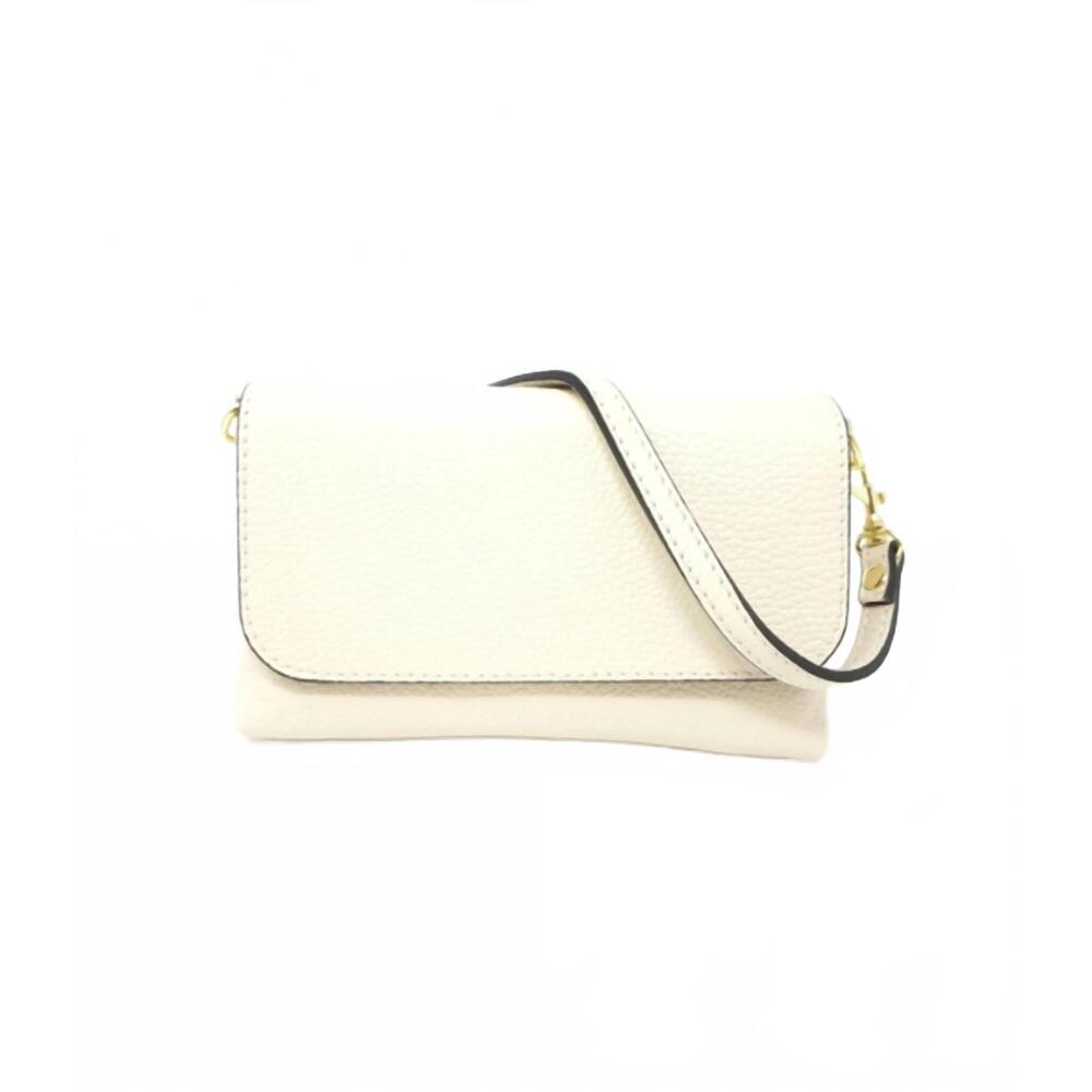 NEW GERMAN FUENTES women's leather crossbody clutch in beige